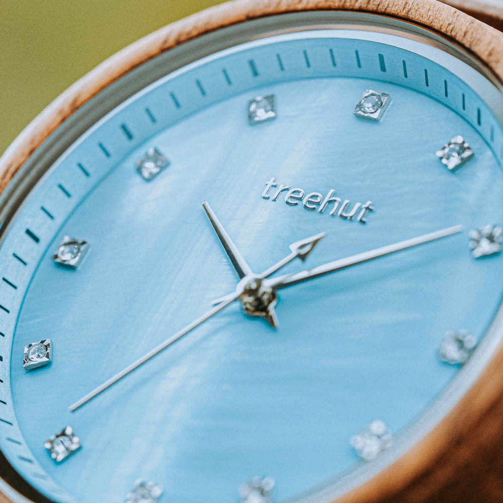 Emma Pearl Walnut Sky Women's Wooden Watch