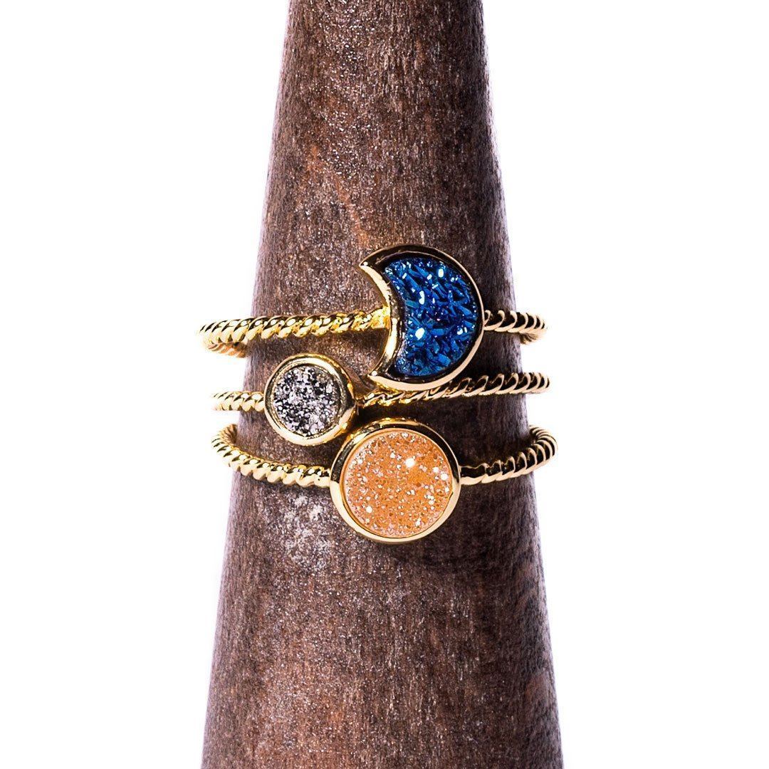 Galena Stacking Ring Set Women's Stone Ring