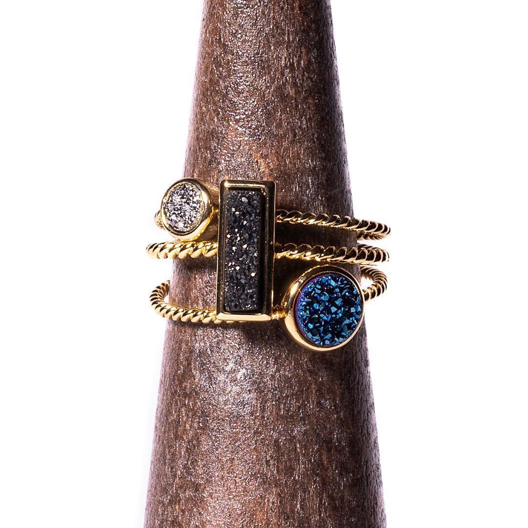 Kyanite Stacking Ring Set Women's Stone Ring
