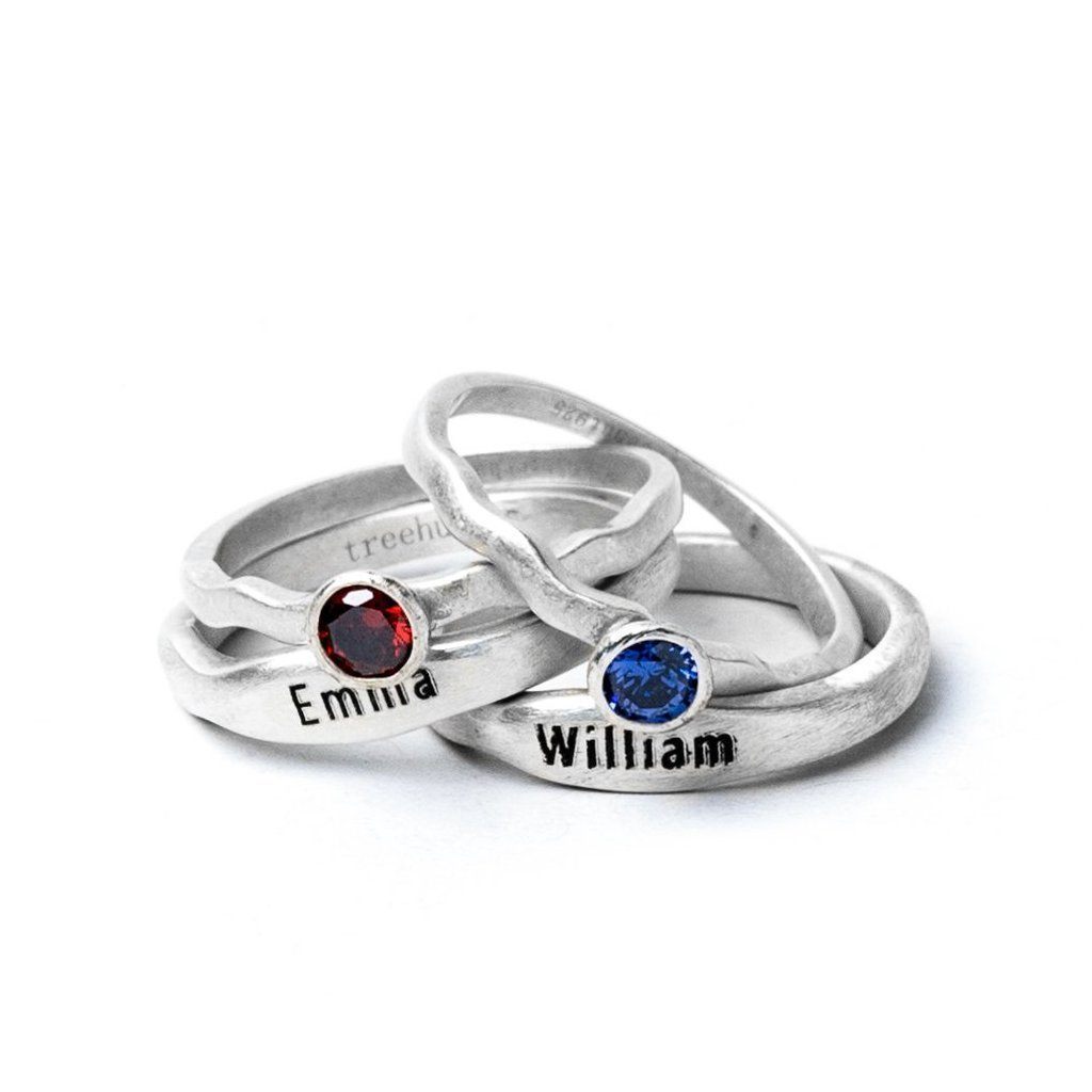 January Garnet Birthstone Ring Women's Stone Ring