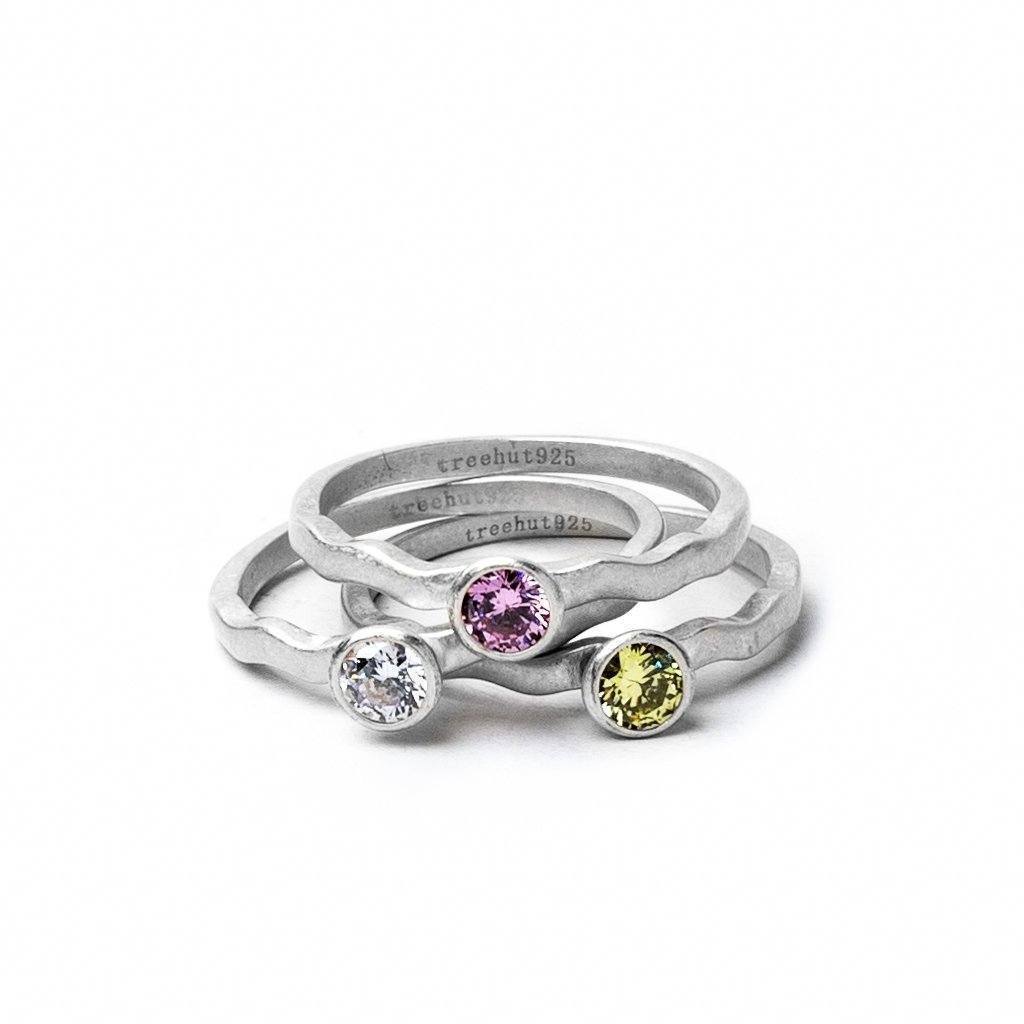 April Diamond Birthstone Ring Women's Stone Ring