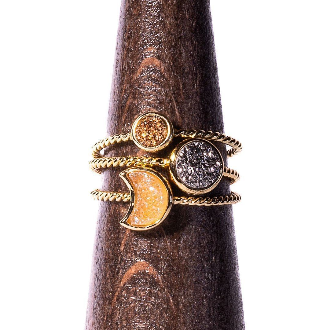 Jasper Stacking Ring Set Women's Stone Ring
