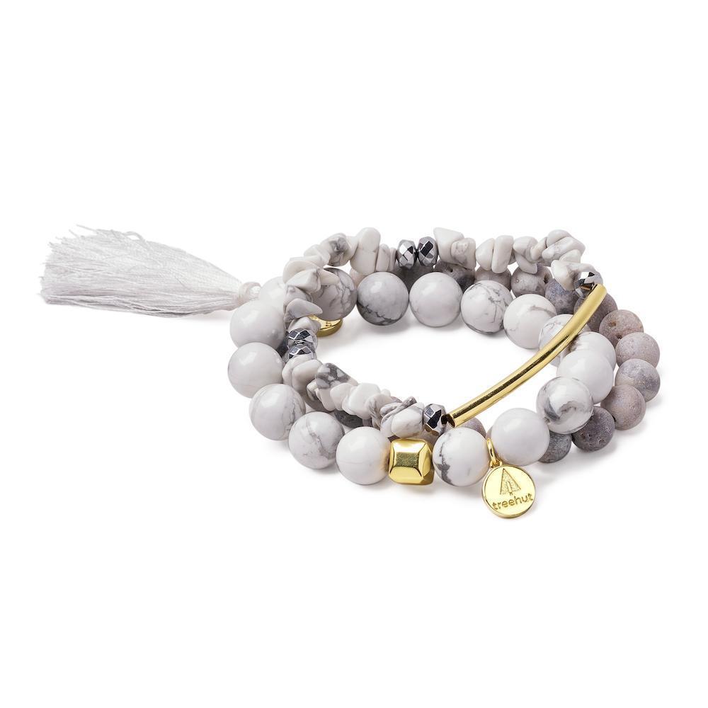 Brook White Marble Bracelet Women's Stone Bracelet