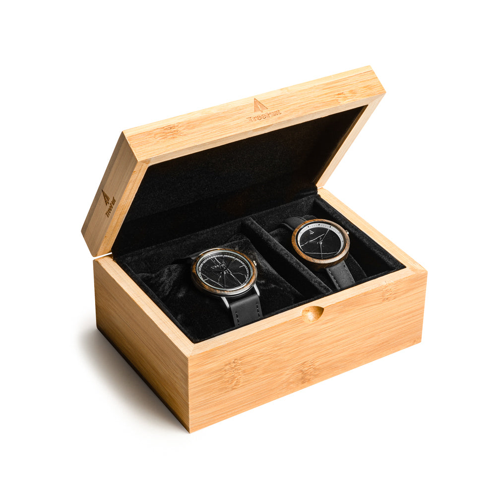 Two Watch Bamboo Gift Box
