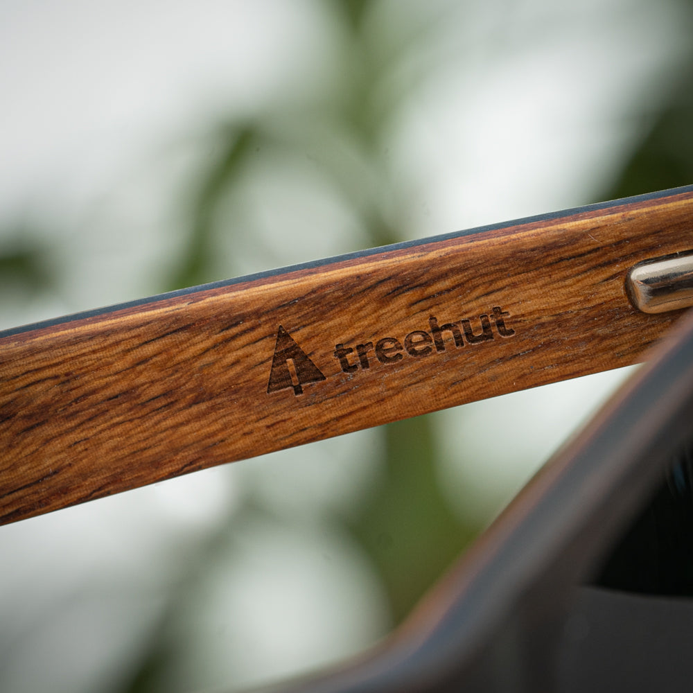 Bali Ebony Checkered Blue Men's Wooden Sunglasses