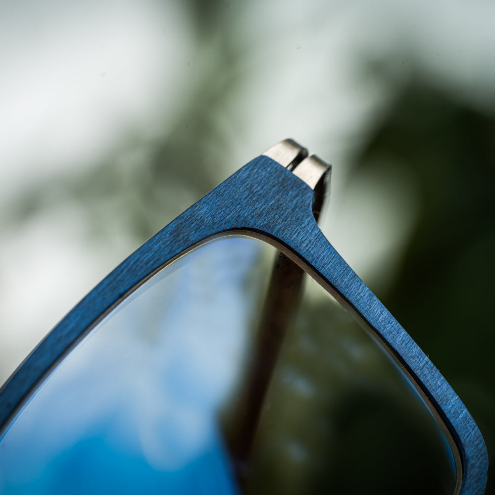 Napa Blue Skateboard blue light wood glasses