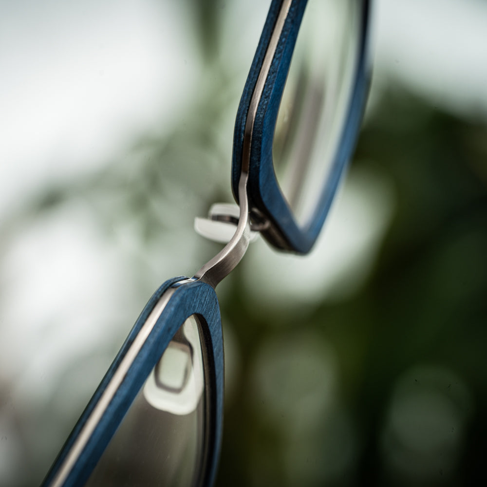 Napa Blue Skateboard blue light wood glasses