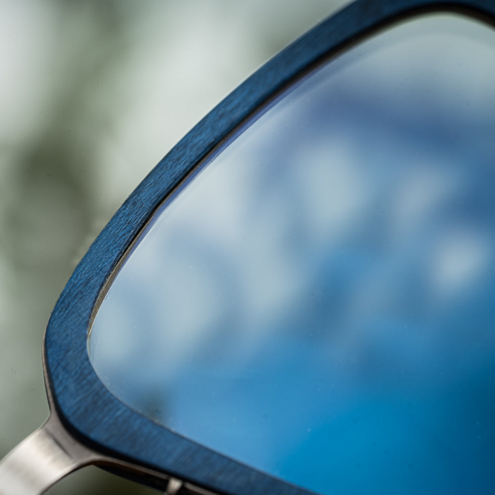 Napa Blue Skateboard blue light wood glasses