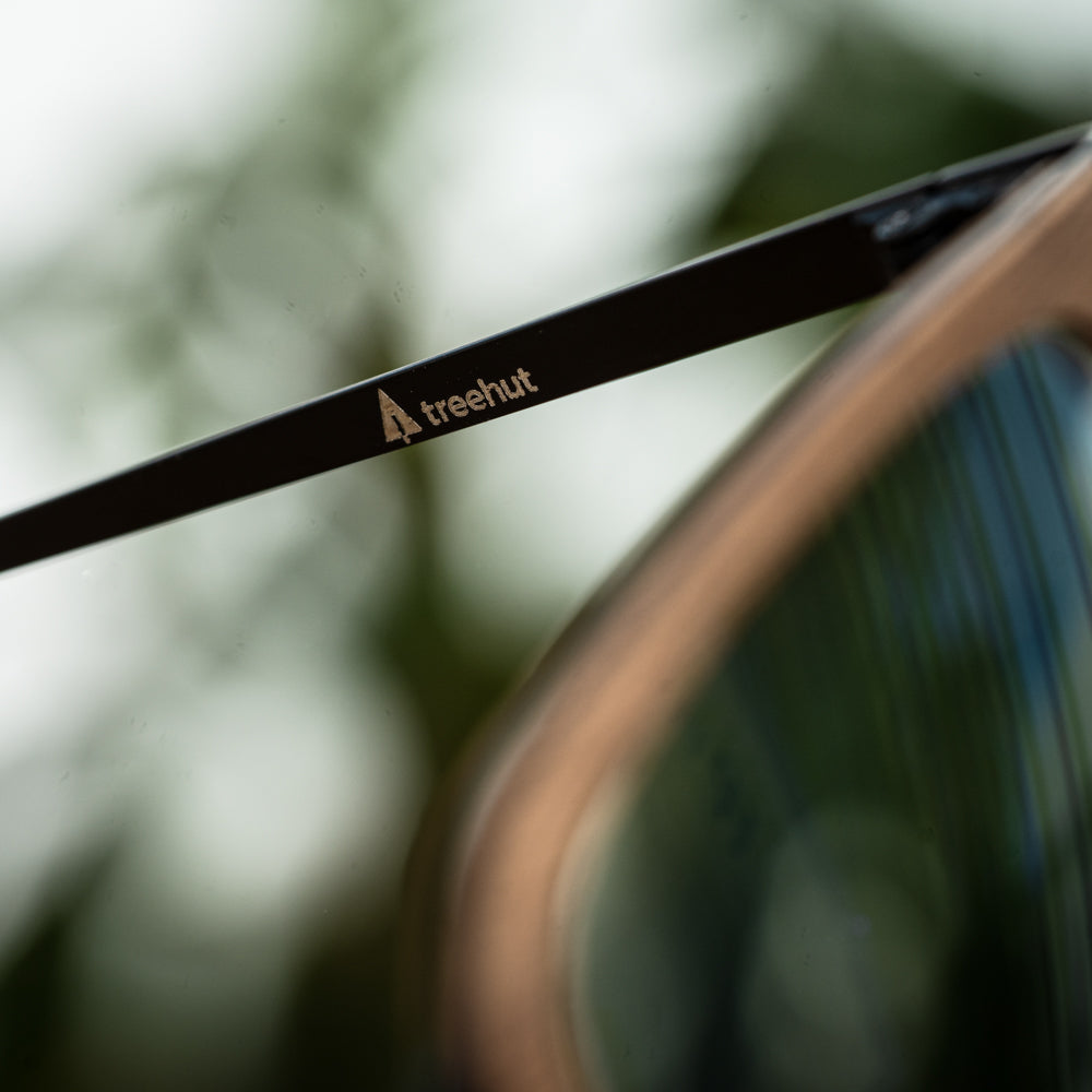 Napa Walnut blue light wood glasses