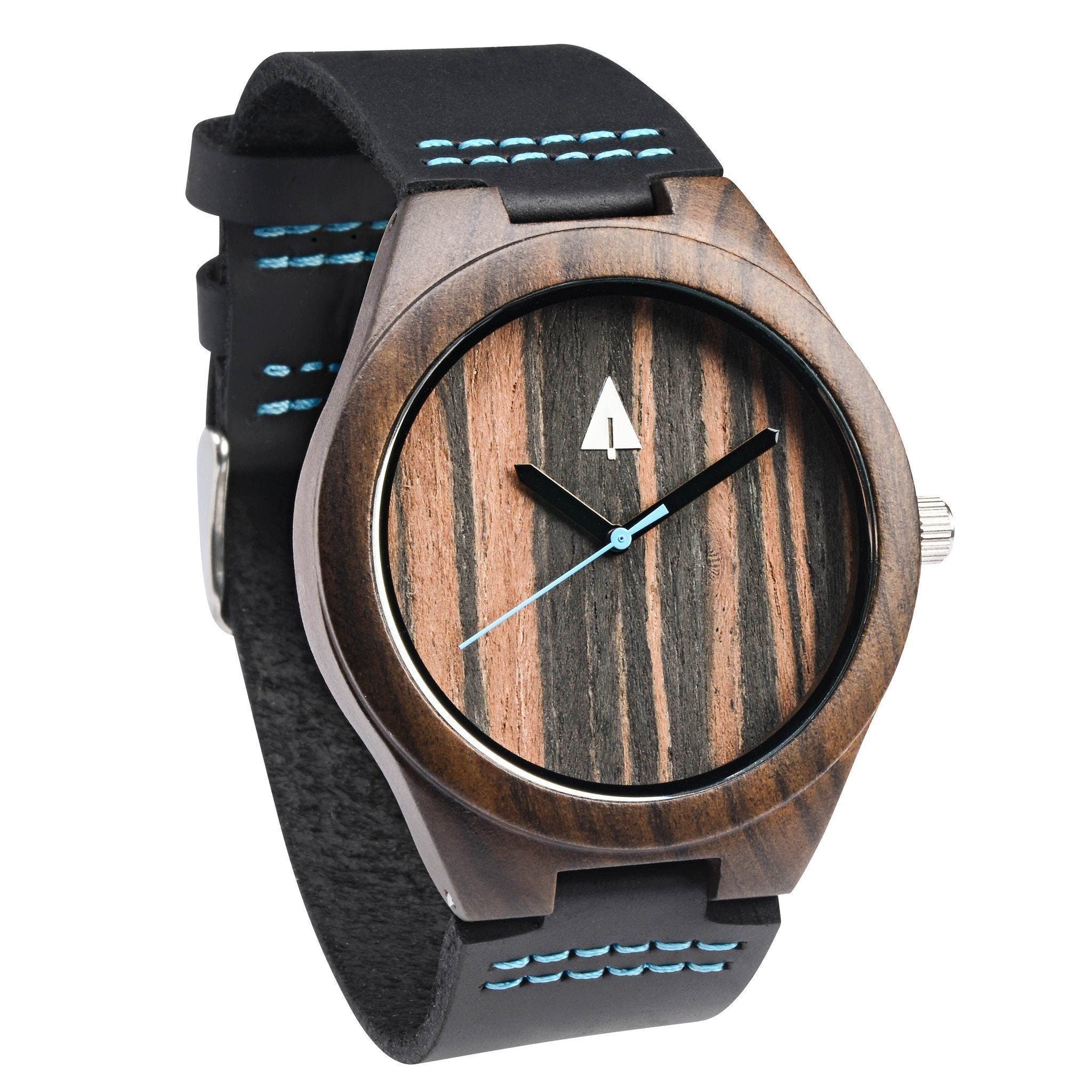 Classic Ebony Chase Blue Men's Wooden Watch