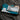 RFID blocking wood wallet. Blue resin and maple wood wallet