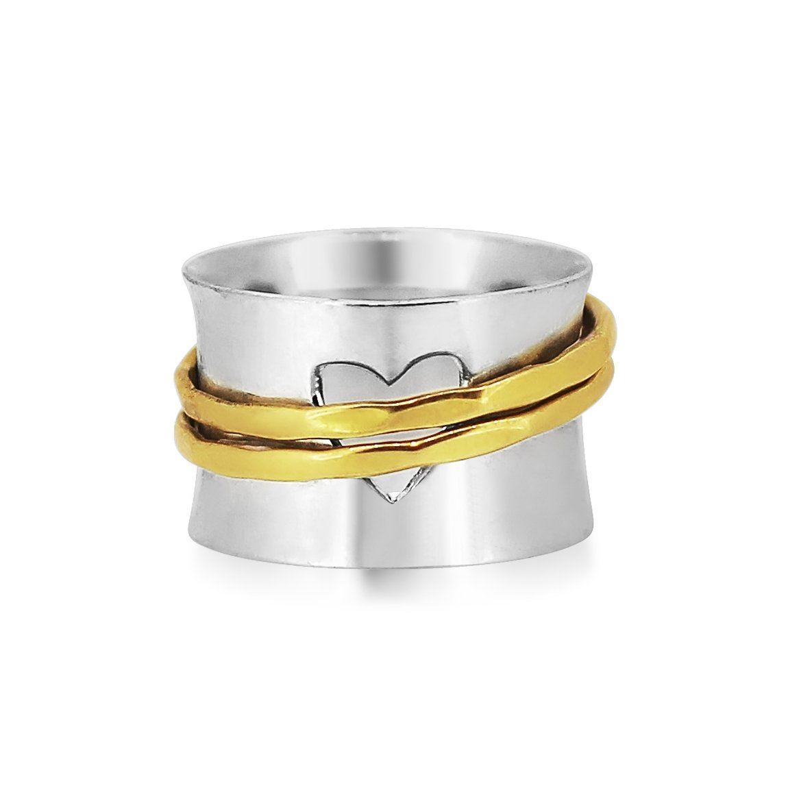 heart spinner ring