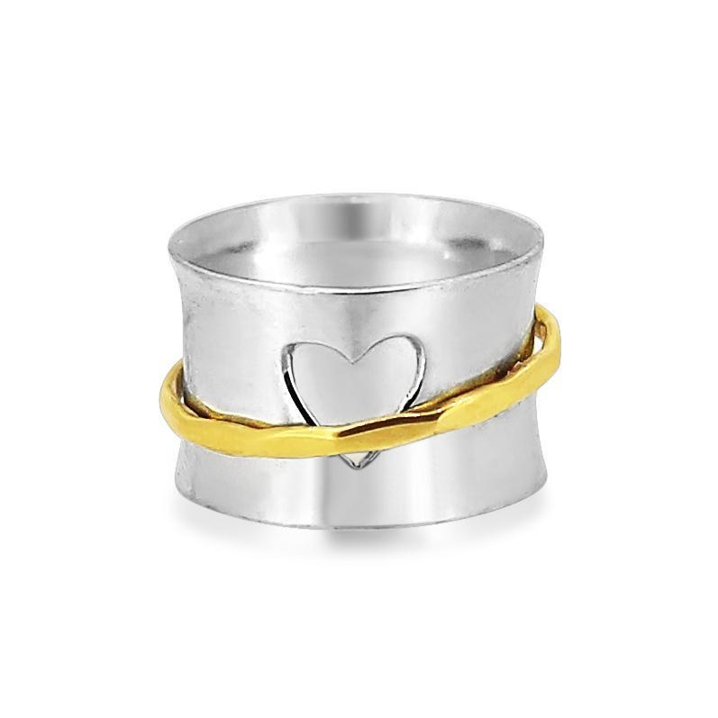heart spinner ring