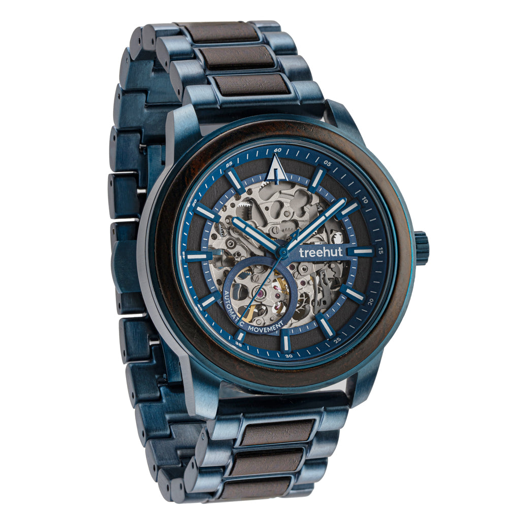 Immortal Ebony Blue Automatic Men's Wooden Watches