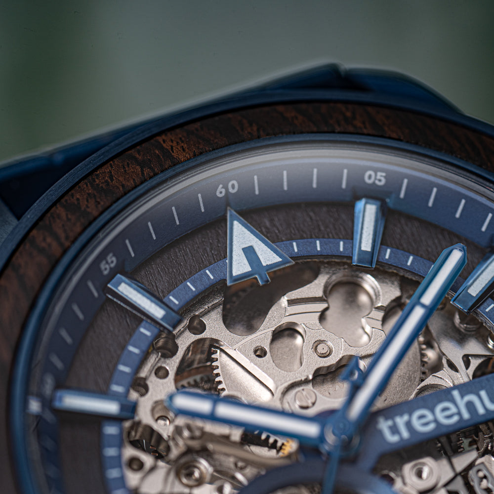 Immortal Ebony Blue Automatic Men's Wooden Watches