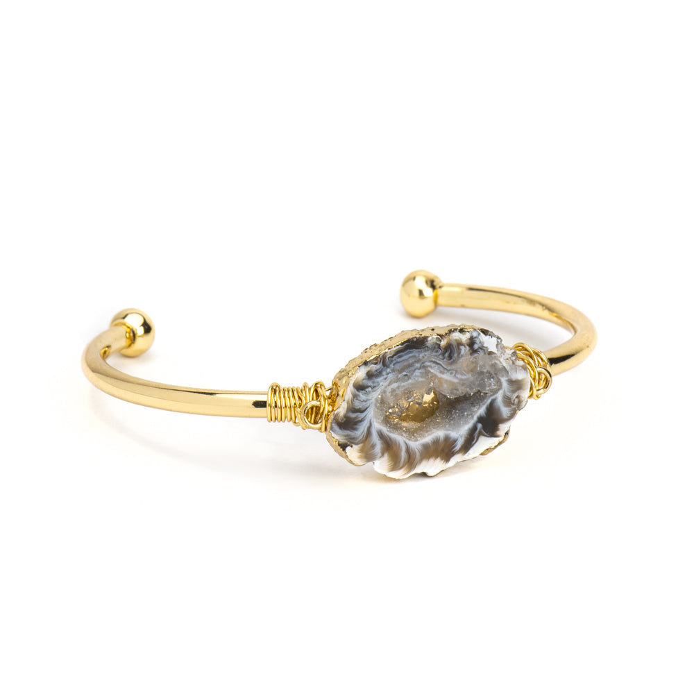 Geode Crystal Ocean Cuff Bracelet