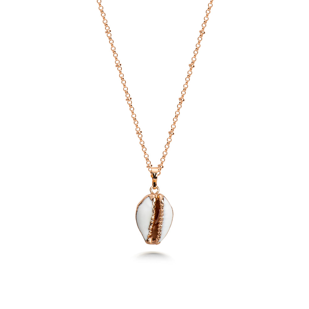 Rose Gold Shell Necklace Women's Stone Necklace