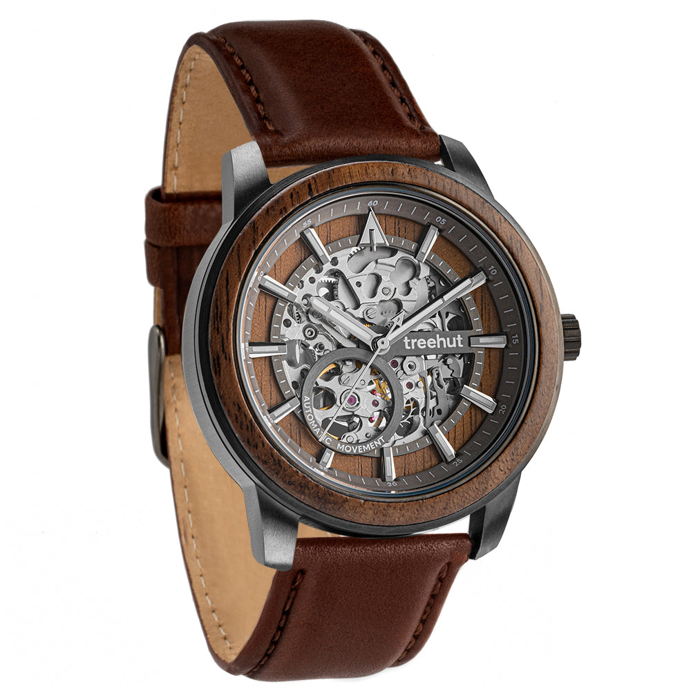 Immortal Walnut Brown Automatic Men's Wooden Watch