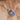 Celestial detailed blue and gold rectangle evil eye necklace