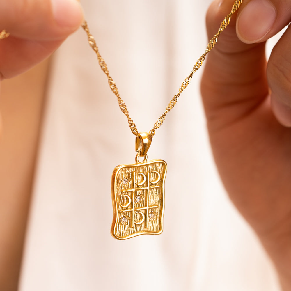 square pendant necklace