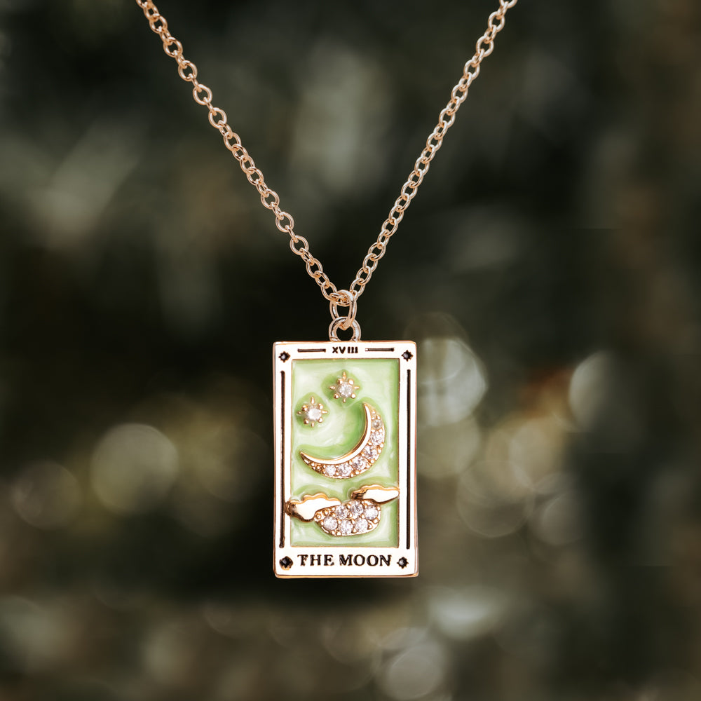 Moon Tarot Card Necklace