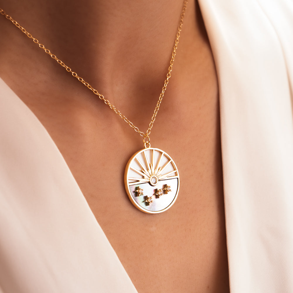 Gold plated white gold and silver cubic zirconia chain
