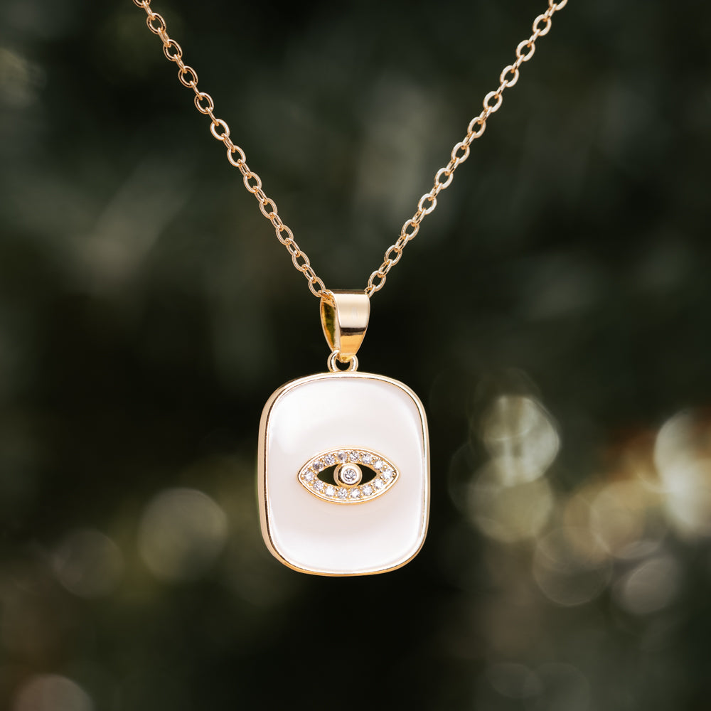 gold evil eye necklace