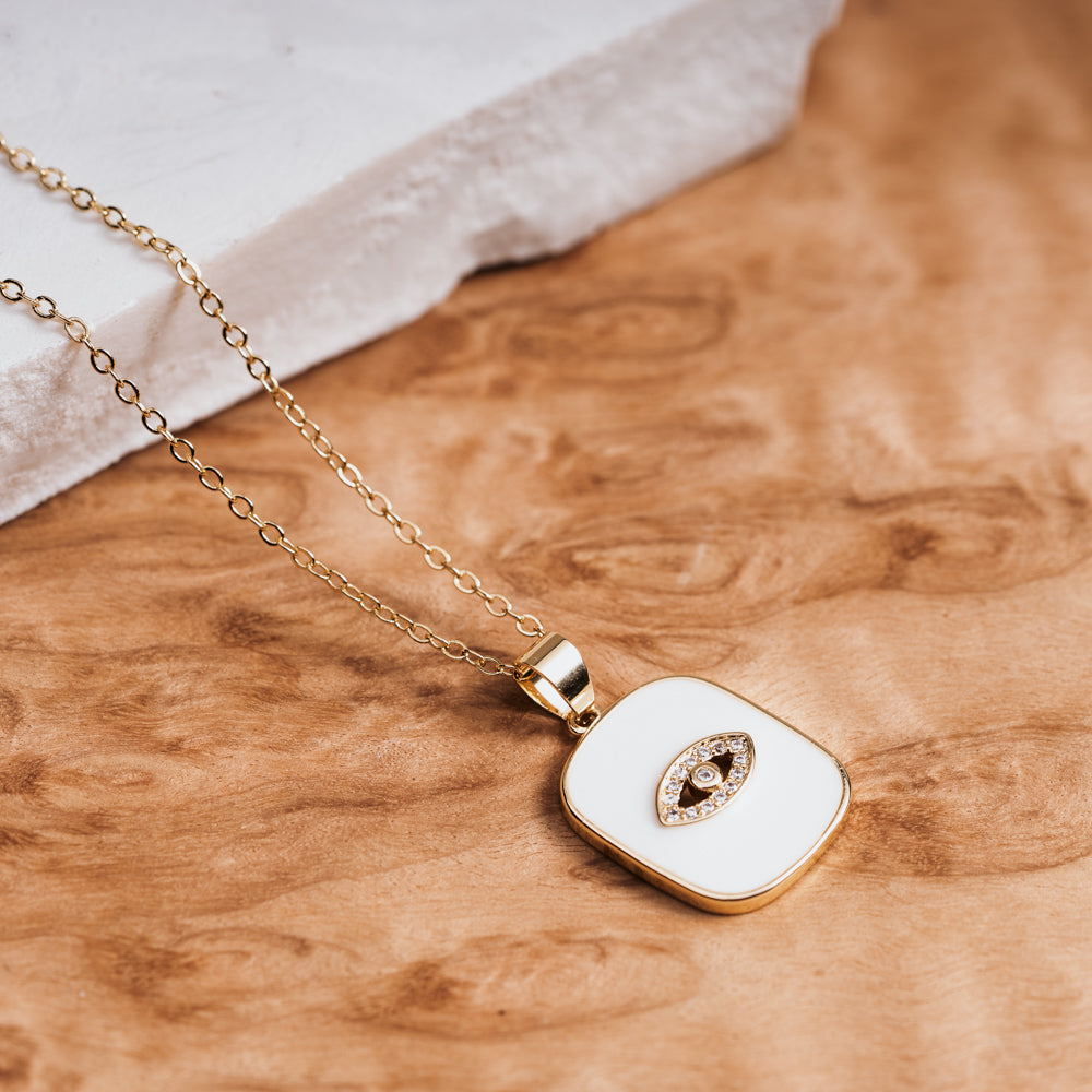 gold evil eye necklace