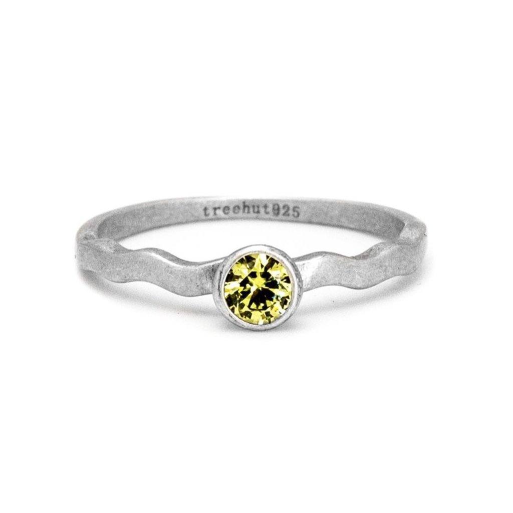 August Peridot Birthstone Ring Women's Stone Ring