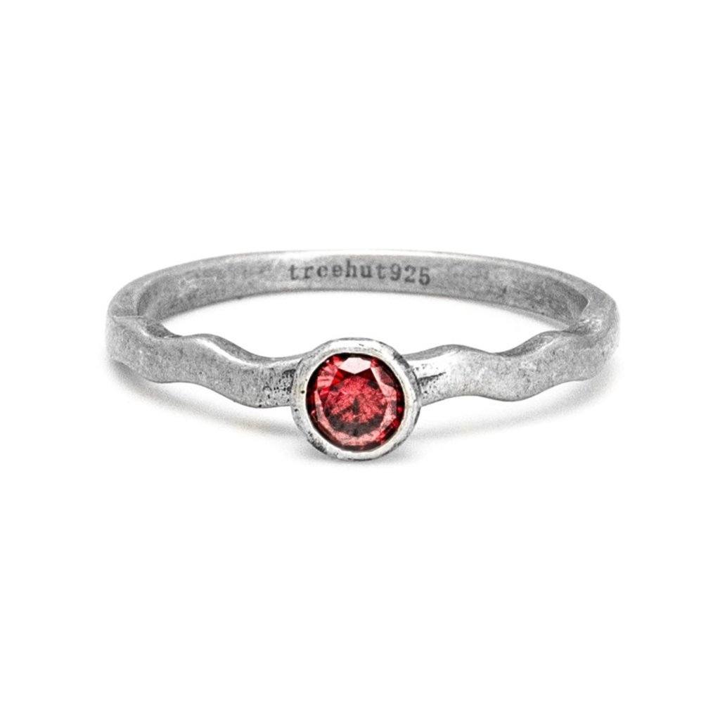 July Ruby Birthstone Ring Women's Stone Ring