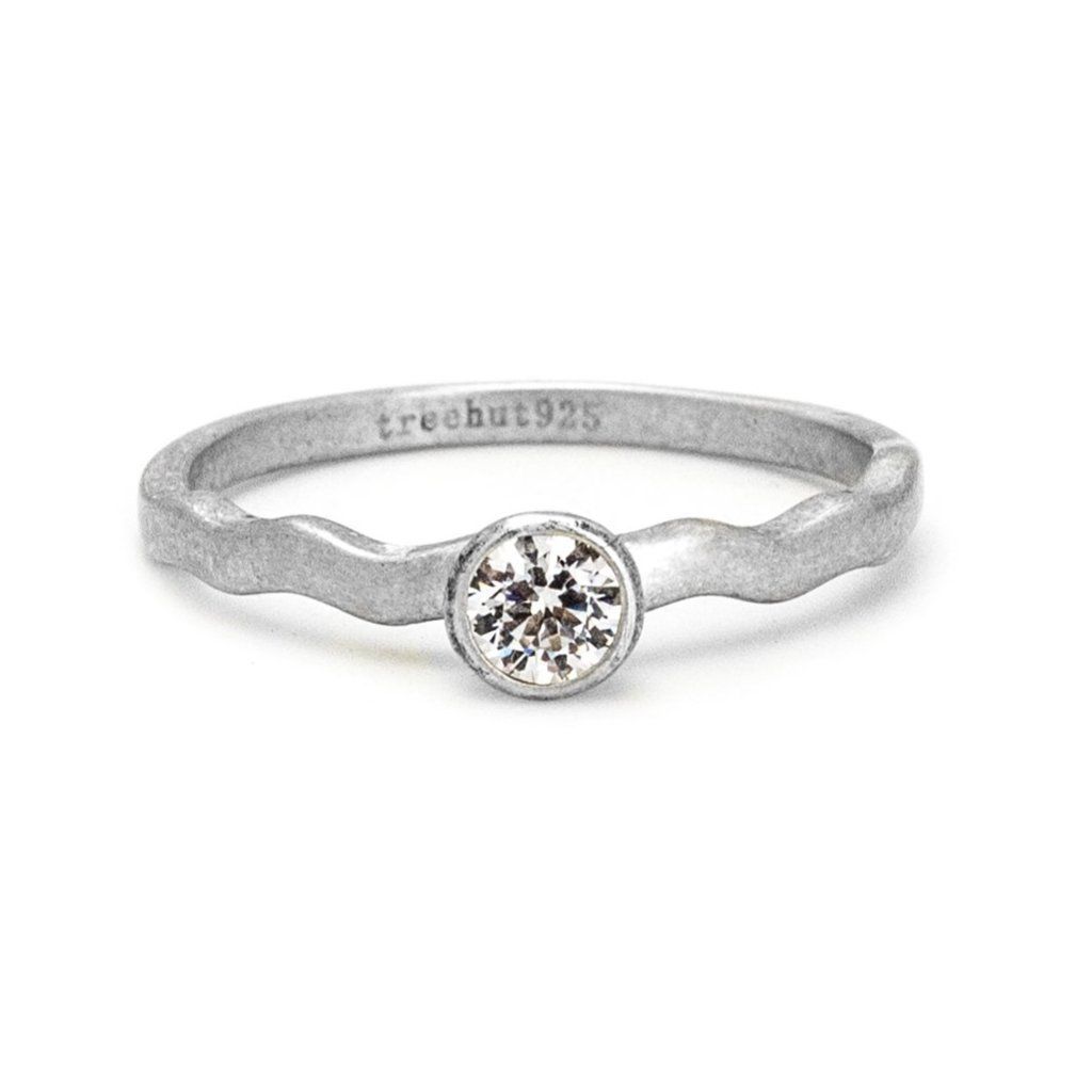 April Diamond Birthstone Ring Women's Stone Ring