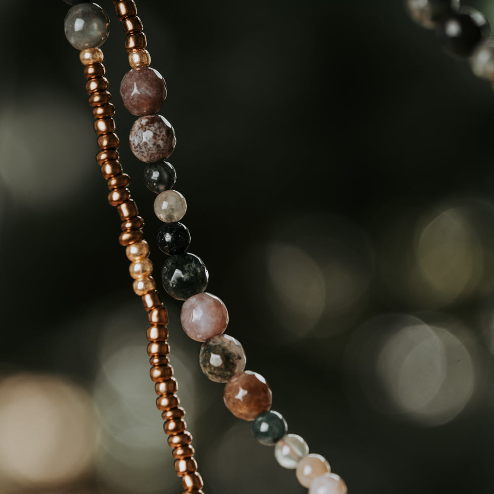 white stone necklace