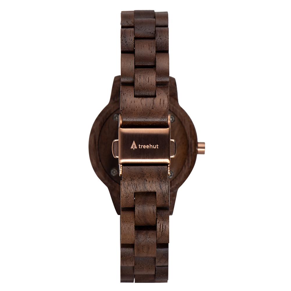 Odyssey Women's Walnut Rose Gold Women's Wooden Watch