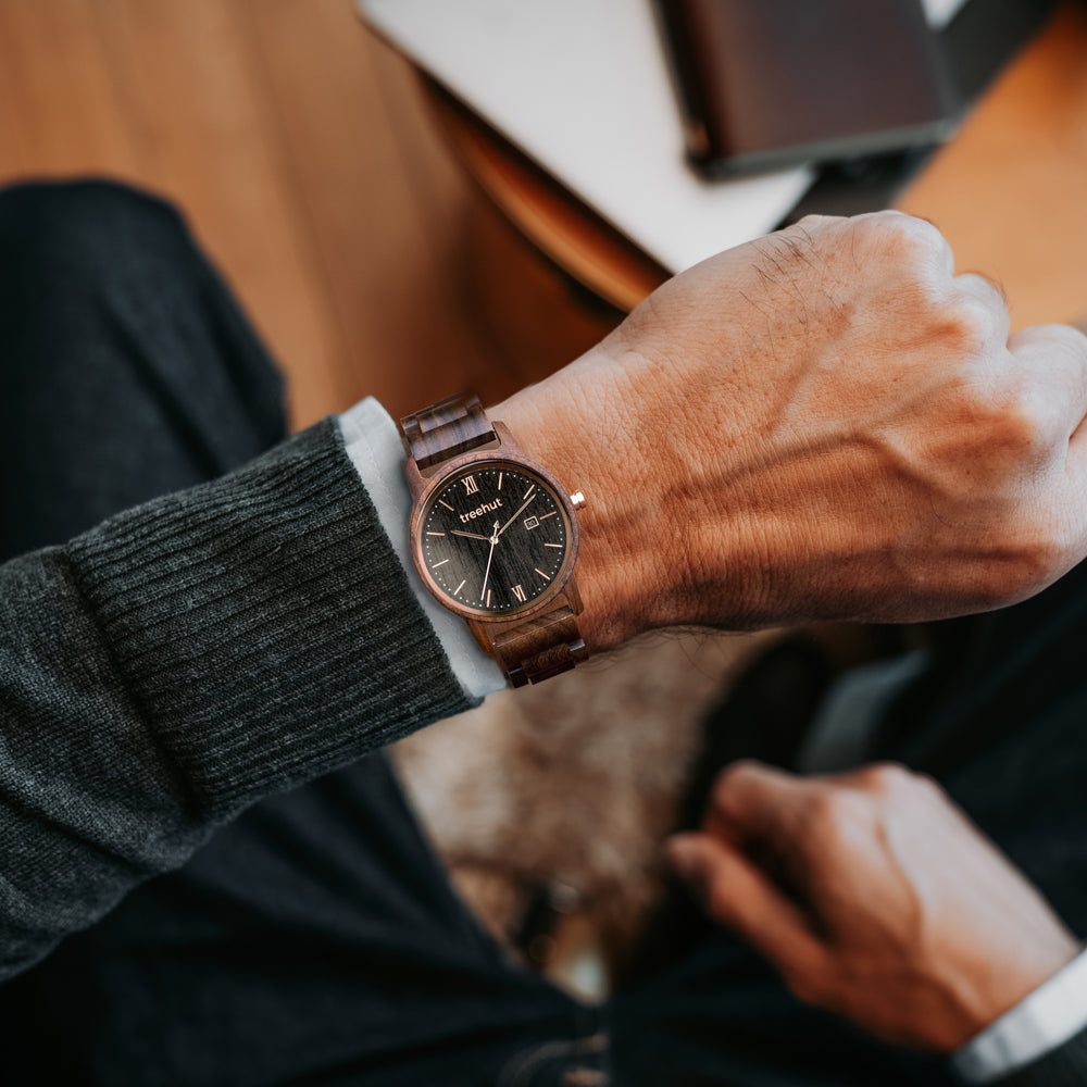 Odyssey All Ebony Monochrome Men's Wooden Watch