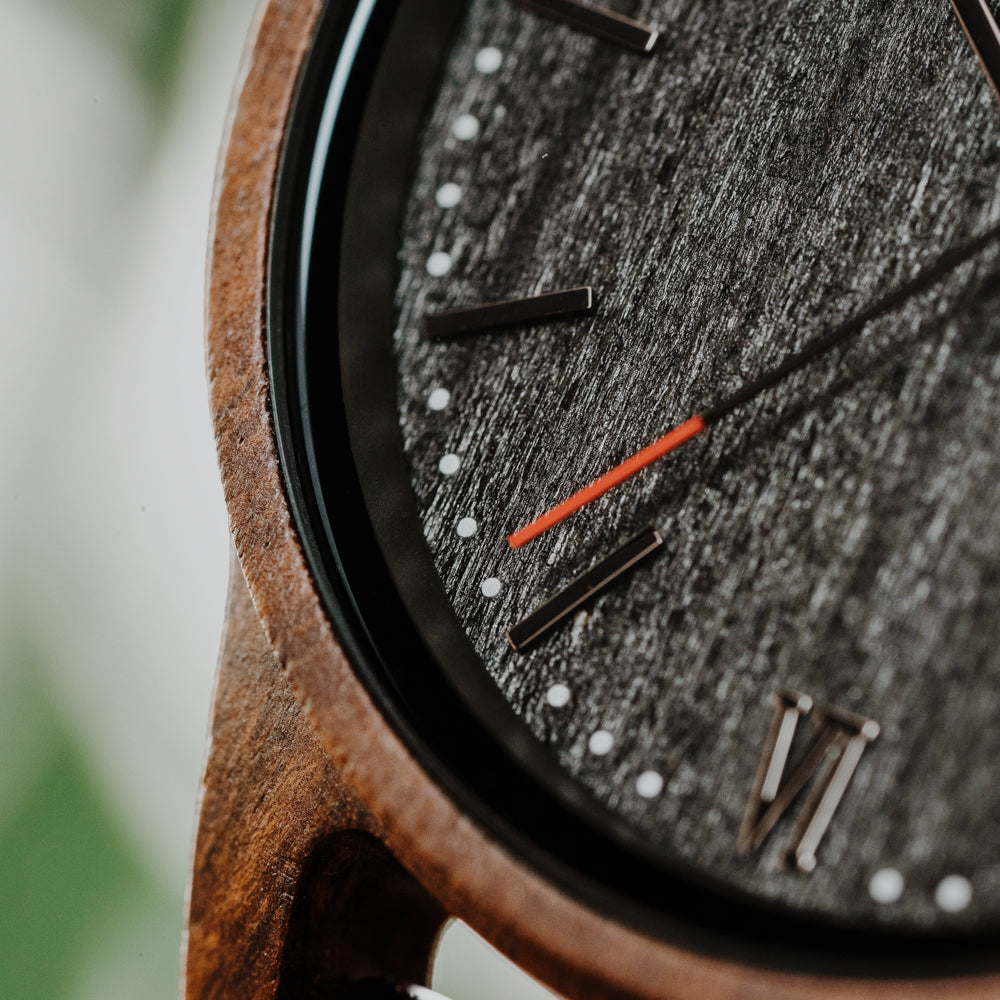 Odyssey All Ebony Red Men's Wooden Watch