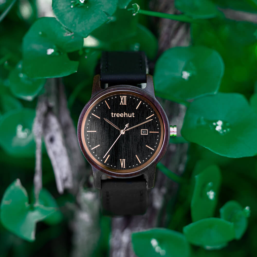 Odyssey Ebony Copper Black Men's Wooden Watch