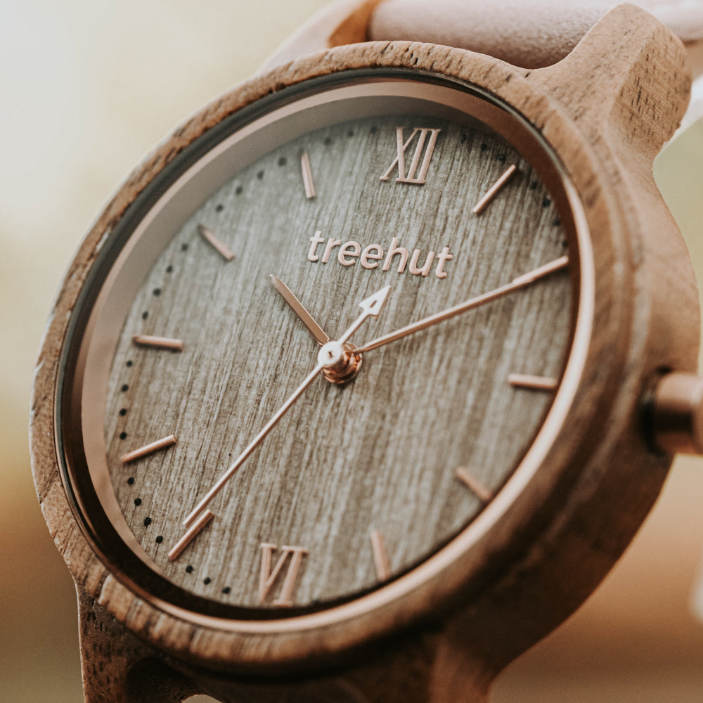 Odyssey Women's Walnut Rose Gold Women's Wooden Watch