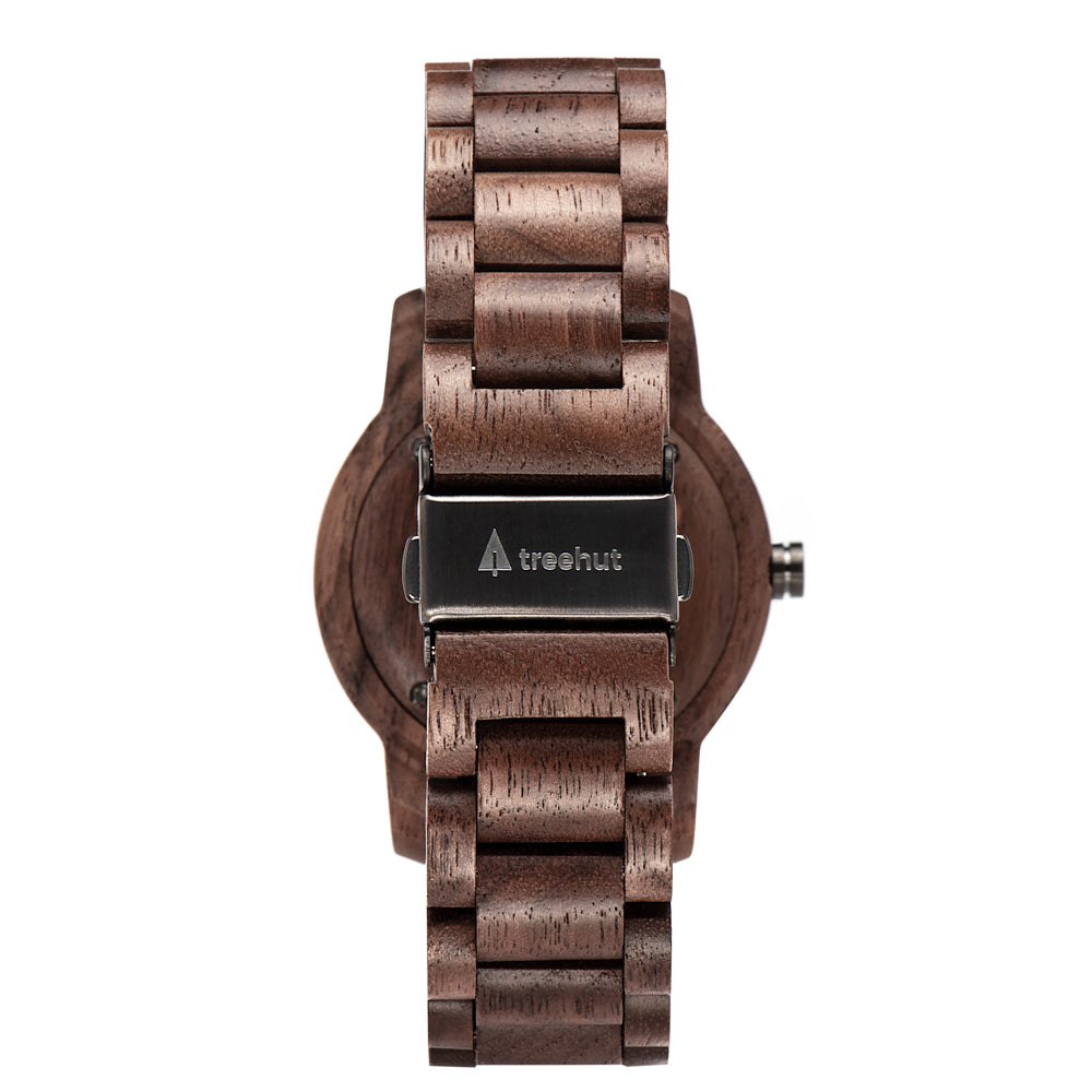 Odyssey Cathaya Walnut Blue Men's Wooden Watch