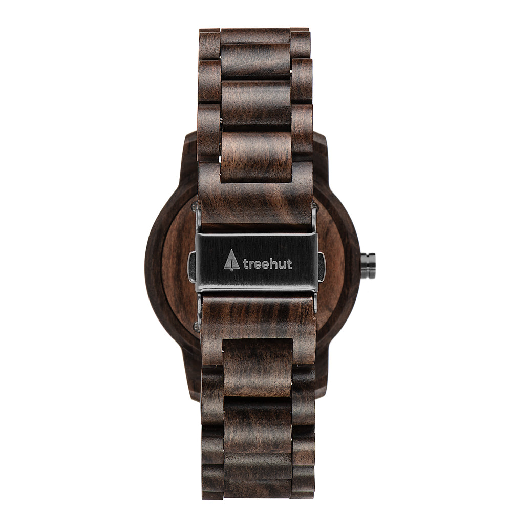 Odyssey Black Marble Ebony Men's Wooden Watch