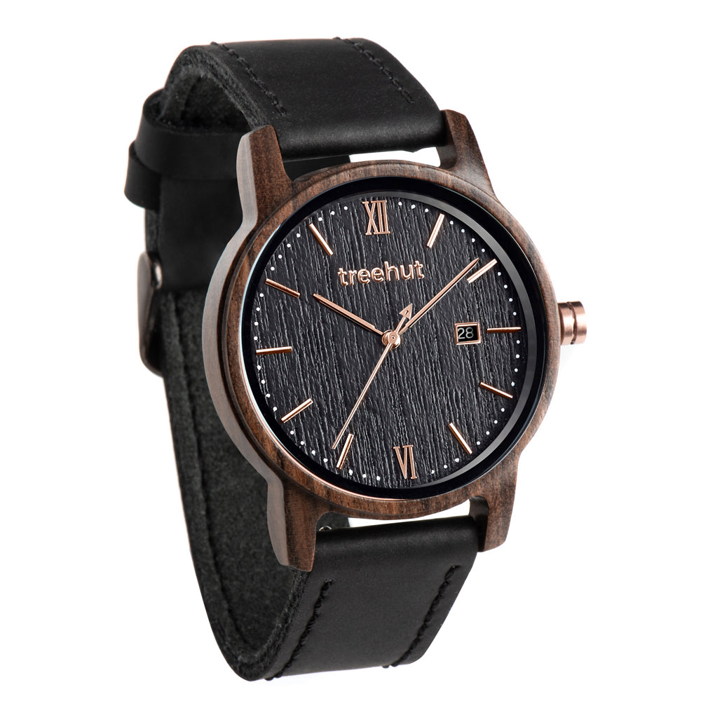 Odyssey Ebony Copper Black Men's Wooden Watch