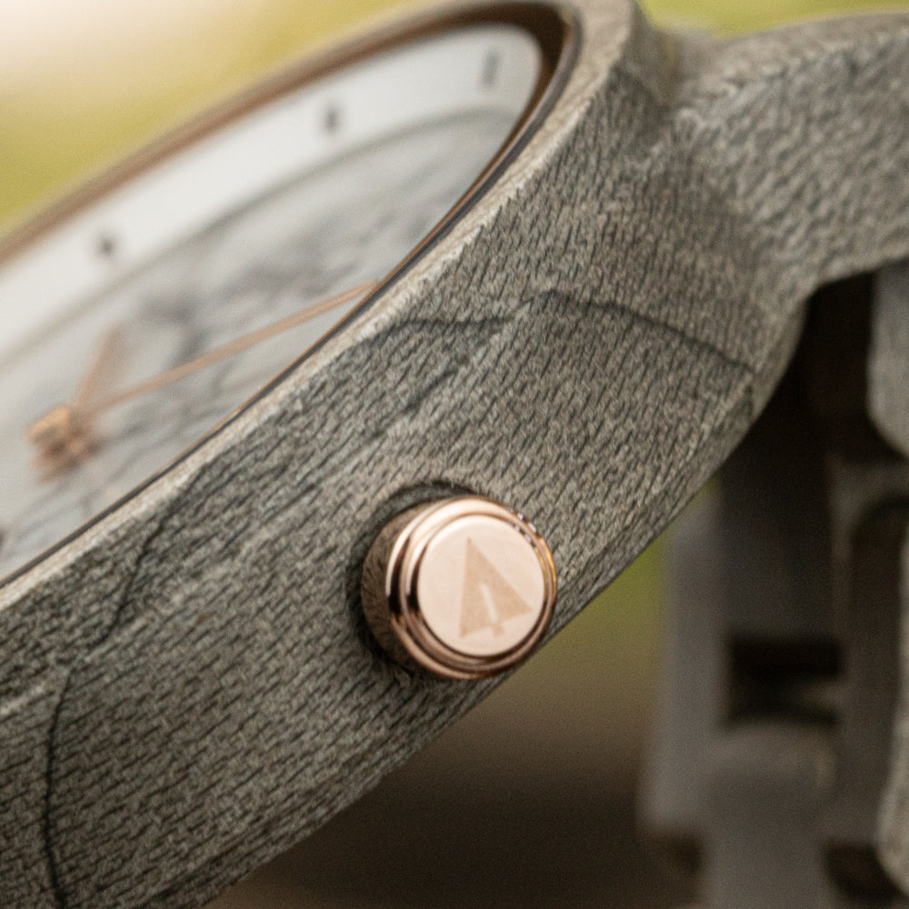 Paradise Grey Maple White Marble Women's Wooden Watch