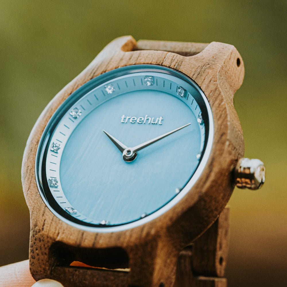 Pearl Petite Walnut Sky Women's Wooden Watch