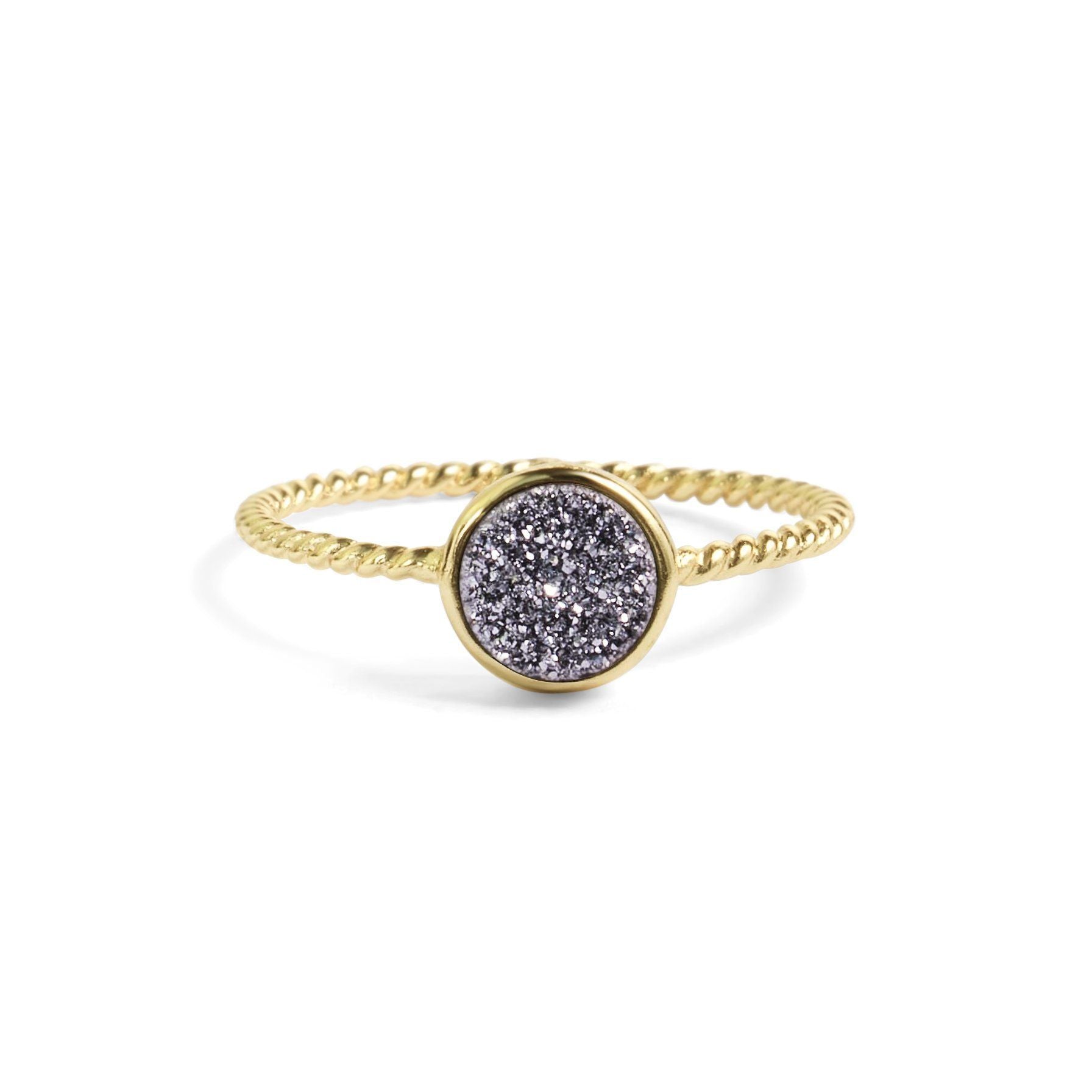 Silver Druzy Ring