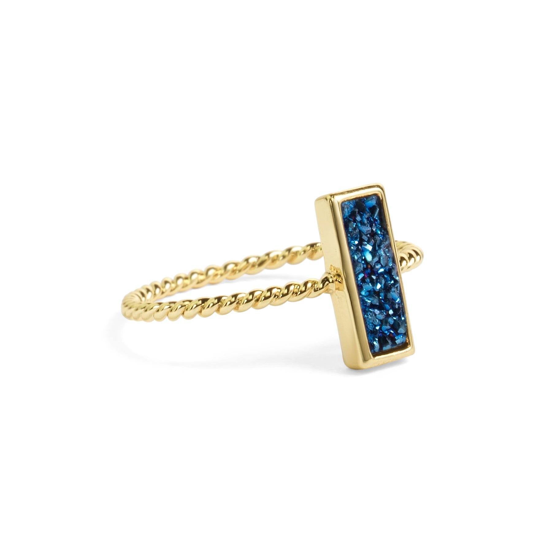 Tall Blue Stacking Ring Women's Stone Ring