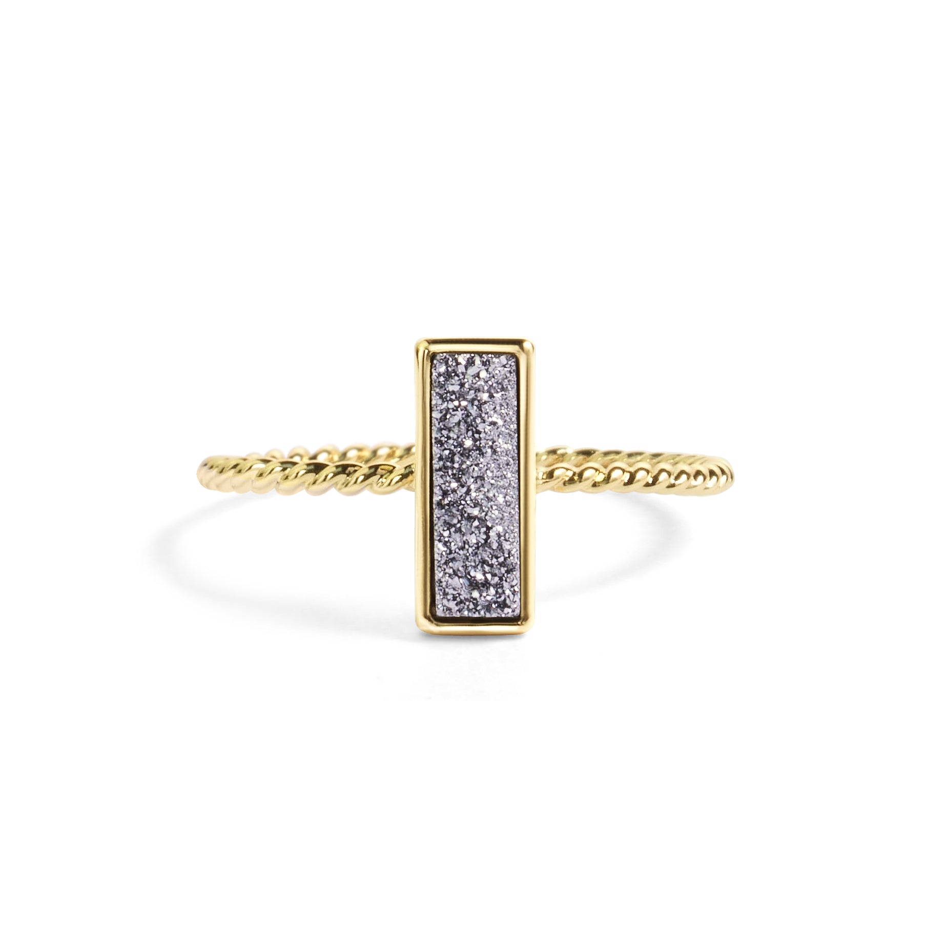 Selenite Stacking Ring Set Women's Stone Ring