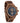 Rise Bronze Blue Marble Men's Stainless Steel Wooden Watch