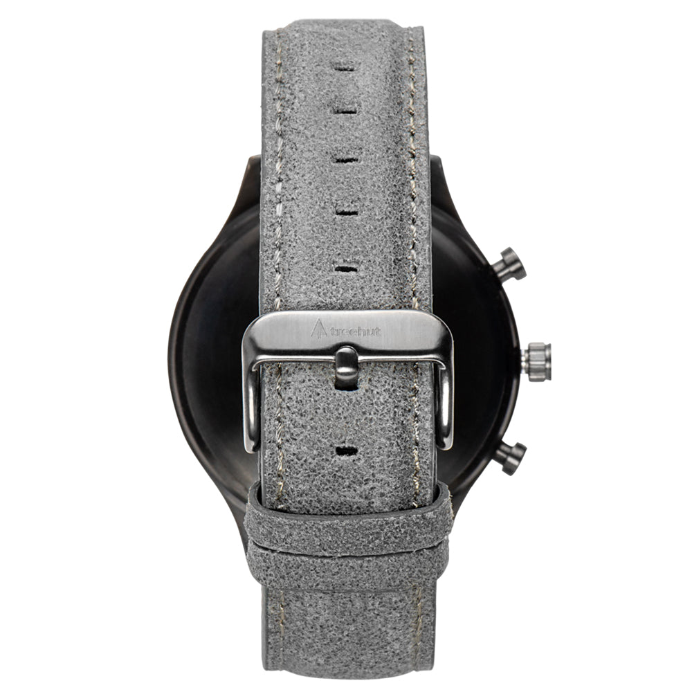 Rise Grey Marble Vegan Men's Stainless Steel Wooden Watch