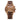 Rise Bronze Blue Marble Men's Stainless Steel Wooden Watch