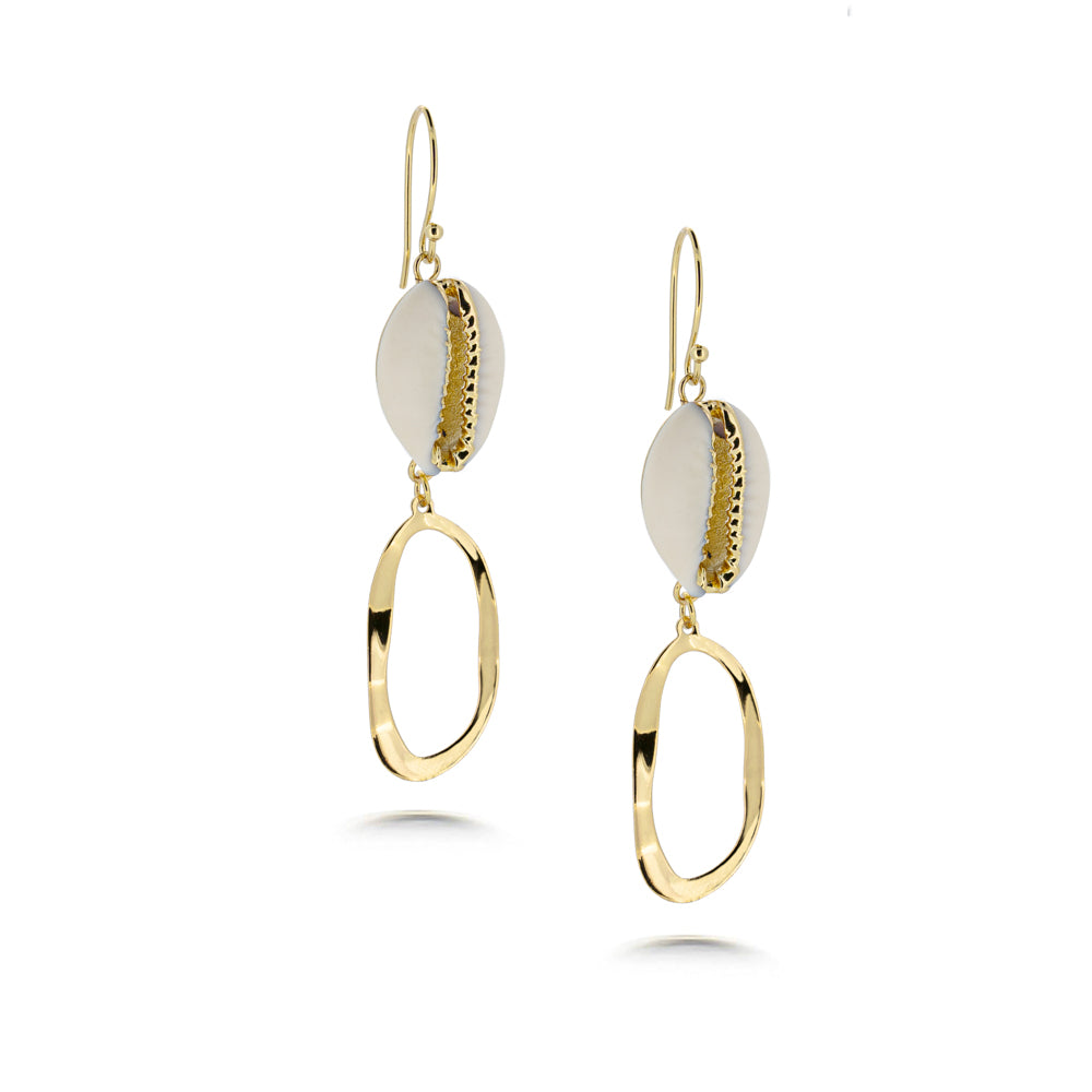 Shell Hoops women Earrings