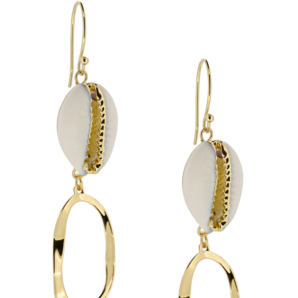 Shell Hoops women Earrings